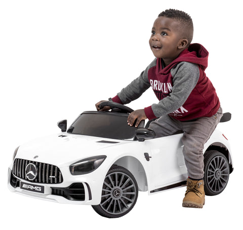 Kids Electric Ride On Car Mercedes GTR White 12V