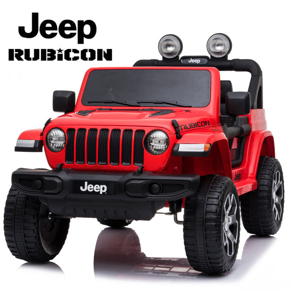 Demo *NEW* 12V Jeep Rubicon kids electric ride on car - red