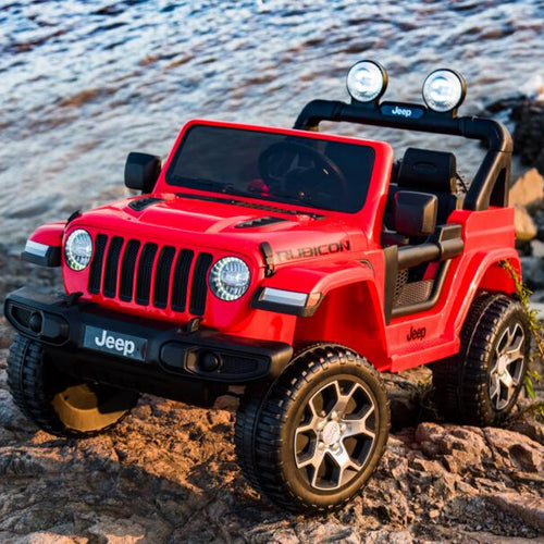 Demo *NEW* 12V Jeep Rubicon kids electric ride on car - red