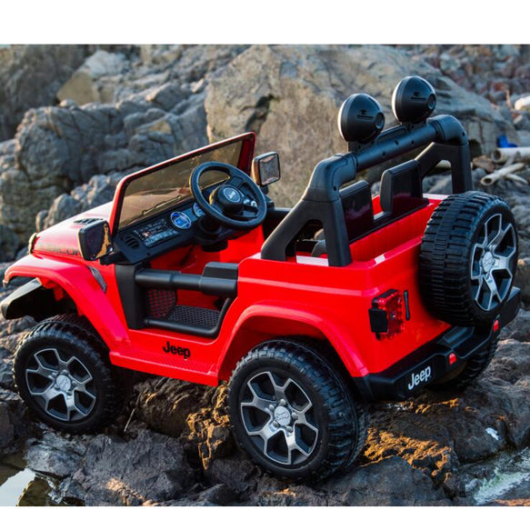 Demo *NEW* 12V Jeep Rubicon kids electric ride on car - red