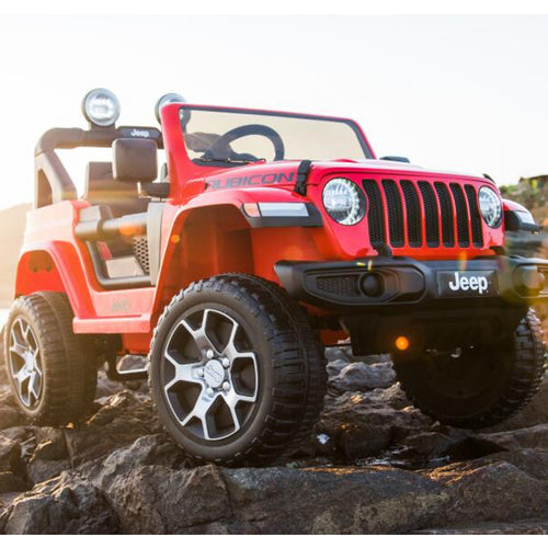Demo *NEW* 12V Jeep Rubicon kids electric ride on car - red