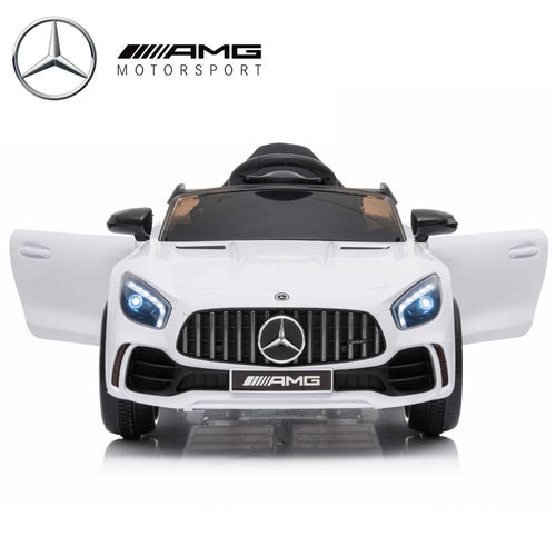 Demo MERCEDES GTR 12V WHITE KIDS RIDE ON CAR