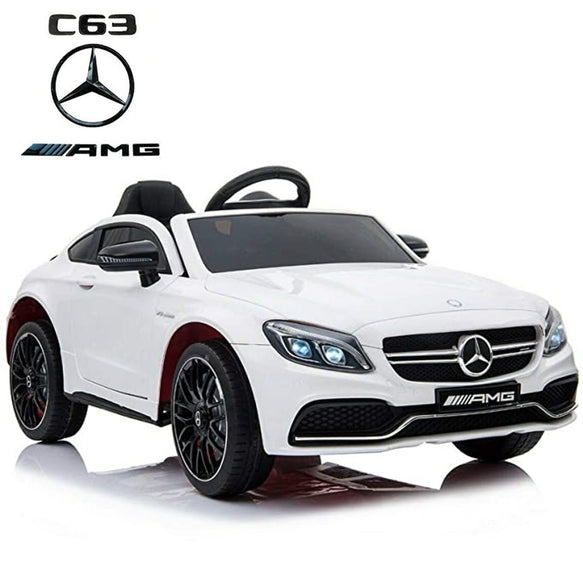 Mercedes C63 Coupe White 12V - Kids Electric Ride On Car