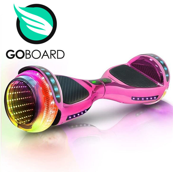 My first GoBoard Infinity wheels -Bluetooth Hoverboard Pink chrome