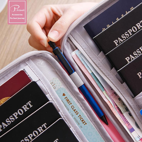 Family size Passport wallet-pink- P-Travel