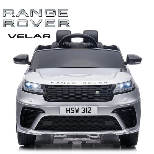 Kids Electric Ride On Car Range Rover Velar Silver 12V - Real Paint