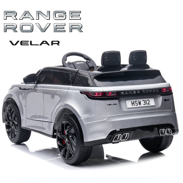 Kids Electric Ride On Car Range Rover Velar Silver 12V - Real Paint