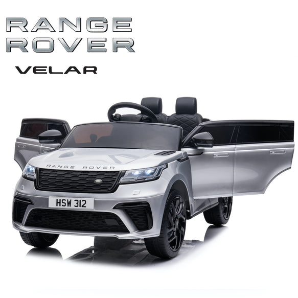 Kids Electric Ride On Car Range Rover Velar Silver 12V - Real Paint
