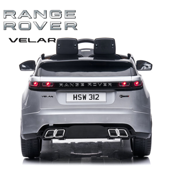 Kids Electric Ride On Car Range Rover Velar Silver 12V - Real Paint