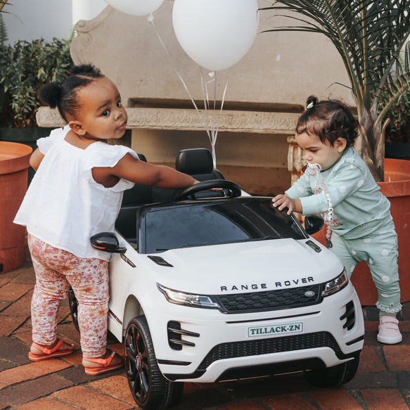 Kids Electric Ride On Car  Range Rover Evoque Coupè White