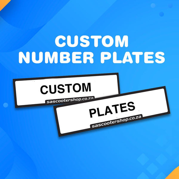 Custom Number plates, name plates - SA Scooter Shop