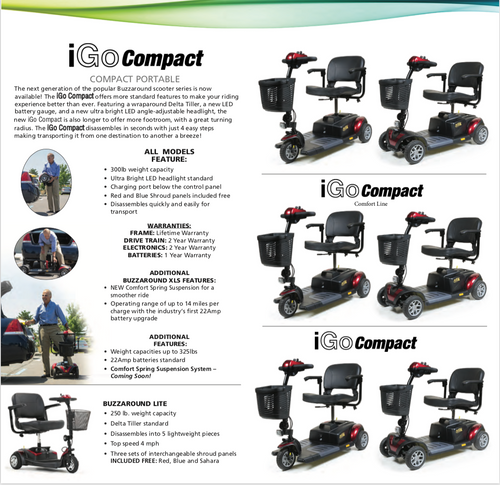 IGO Mobility scooter catalogue - FREE
