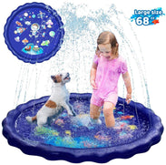 Sprinkler for Kids, Splash Pad, and Wading Pool Navy Blue