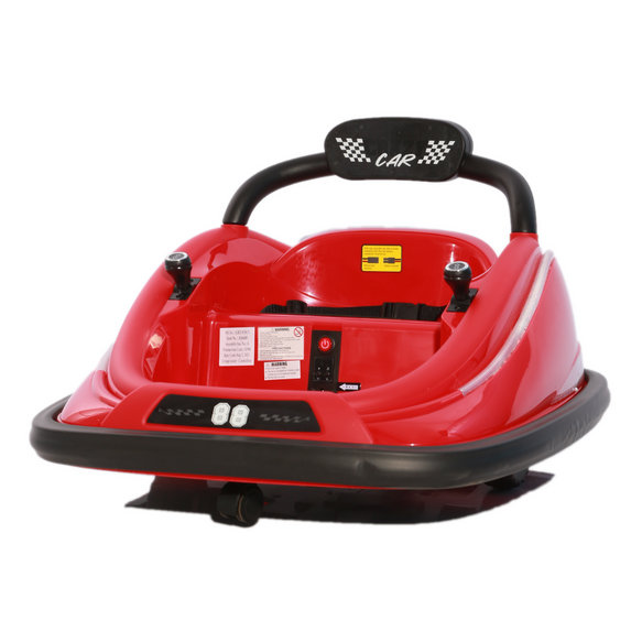 Crazy Car 12V Electric Ride On Bumper Car - Red