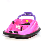 Crazy Car 12V Electric Ride On Bumper Car - Pink