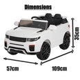 Image of Kids Electric Ride On Car 12v Land Rover Evoque Replica White