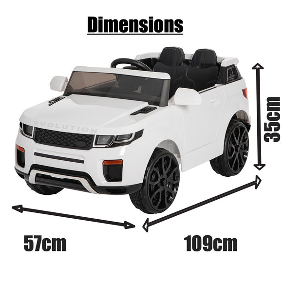 Kids Electric Ride On Car 12v Land Rover Evoque Replica White