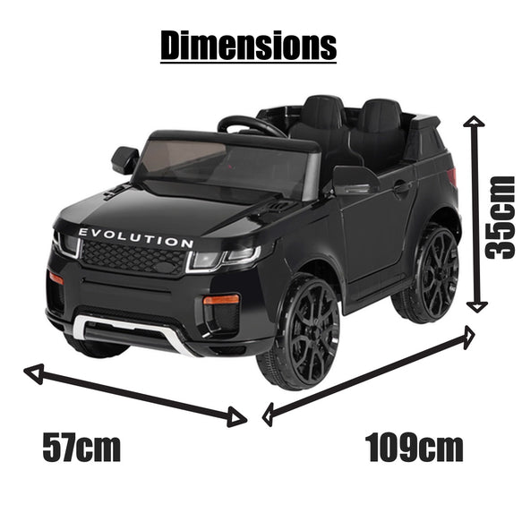 Land Rover Evoque Replica Black - 12V Kids Electric Ride On Car