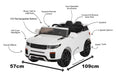 Image of Kids Electric Ride On Car 12v Land Rover Evoque Replica White