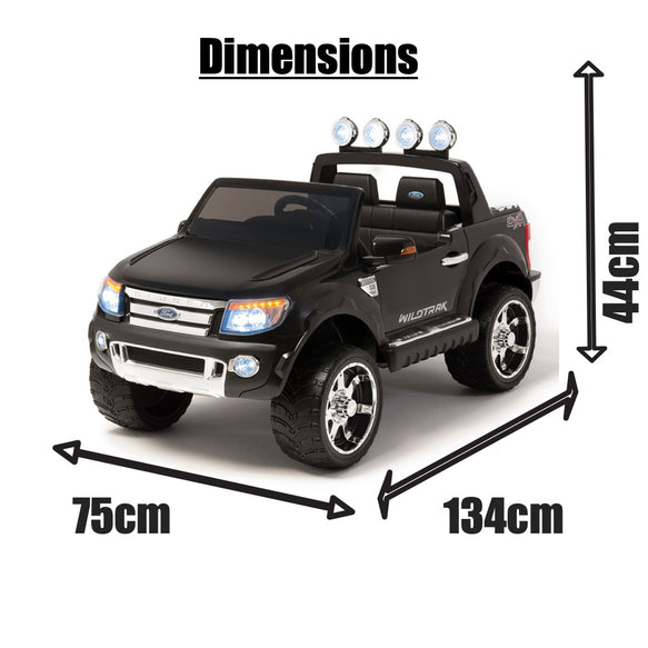 Black Ford Ranger - 2 Seater Kids Electric Ride On Car