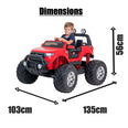 Image of Ford Monster truck kids electric ride on car (Red) ride on car, 4 Wheel drive and Rubber tyres