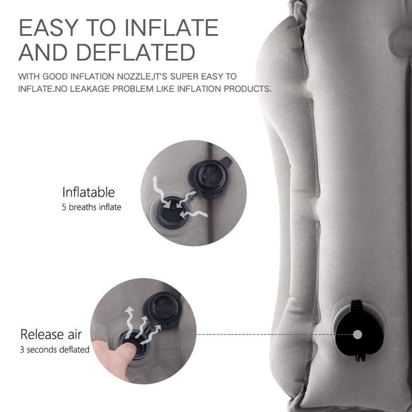 Napsac Inflatable Travel Pillow - Grey