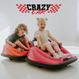 Image of Crazy Car 12V Electric Ride On Bumper Car - Red