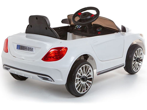 Demo replica 12V Battery Powered Kids Ride on Car White with Parental Control