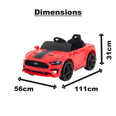 Image of Demo 12V Mustang replica kids electric muscle ride on car, with remote control
