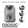 Image of Napsac Inflatable Travel Pillow - Grey