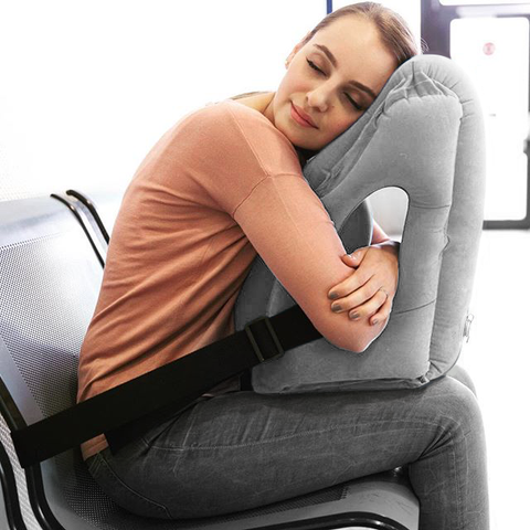 Napsac Inflatable Travel Pillow - Grey