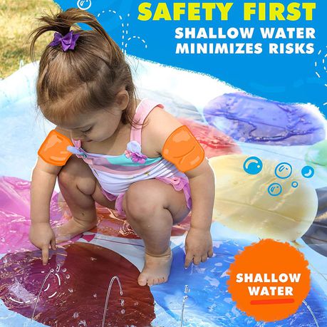 Sprinkler for Kids, Splash Pad, and Wading Pool Navy Blue