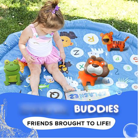 Sprinkler for Kids, Splash Pad, and Wading Pool Navy Blue