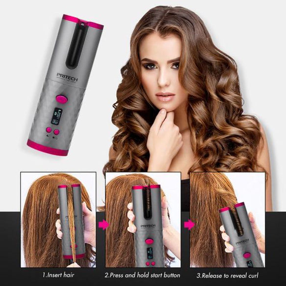 Pritech Automatic Hair Curler Cordless Curling Iron