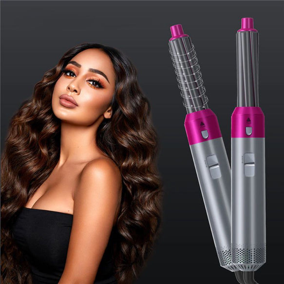 NEW 5 in 1 Interchangeable Hot Air Brush & Hair Dryer