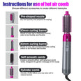 Image of NEW 5 in 1 Interchangeable Hot Air Brush & Hair Dryer