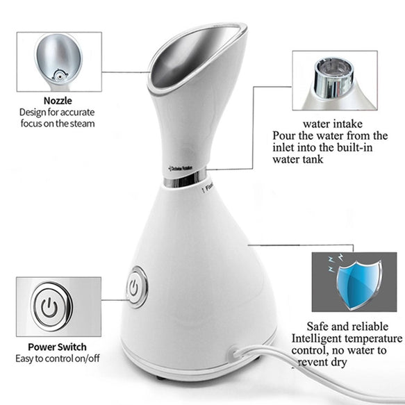 Facial Steamer Nano Ionic Face Steamer Warm Mist Humidifier